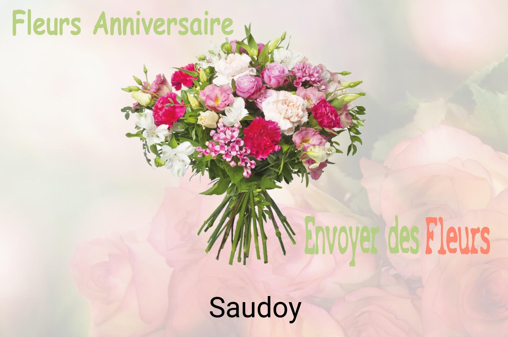 Bouquet de fleurs d’anniversaire livré à Saudoy
