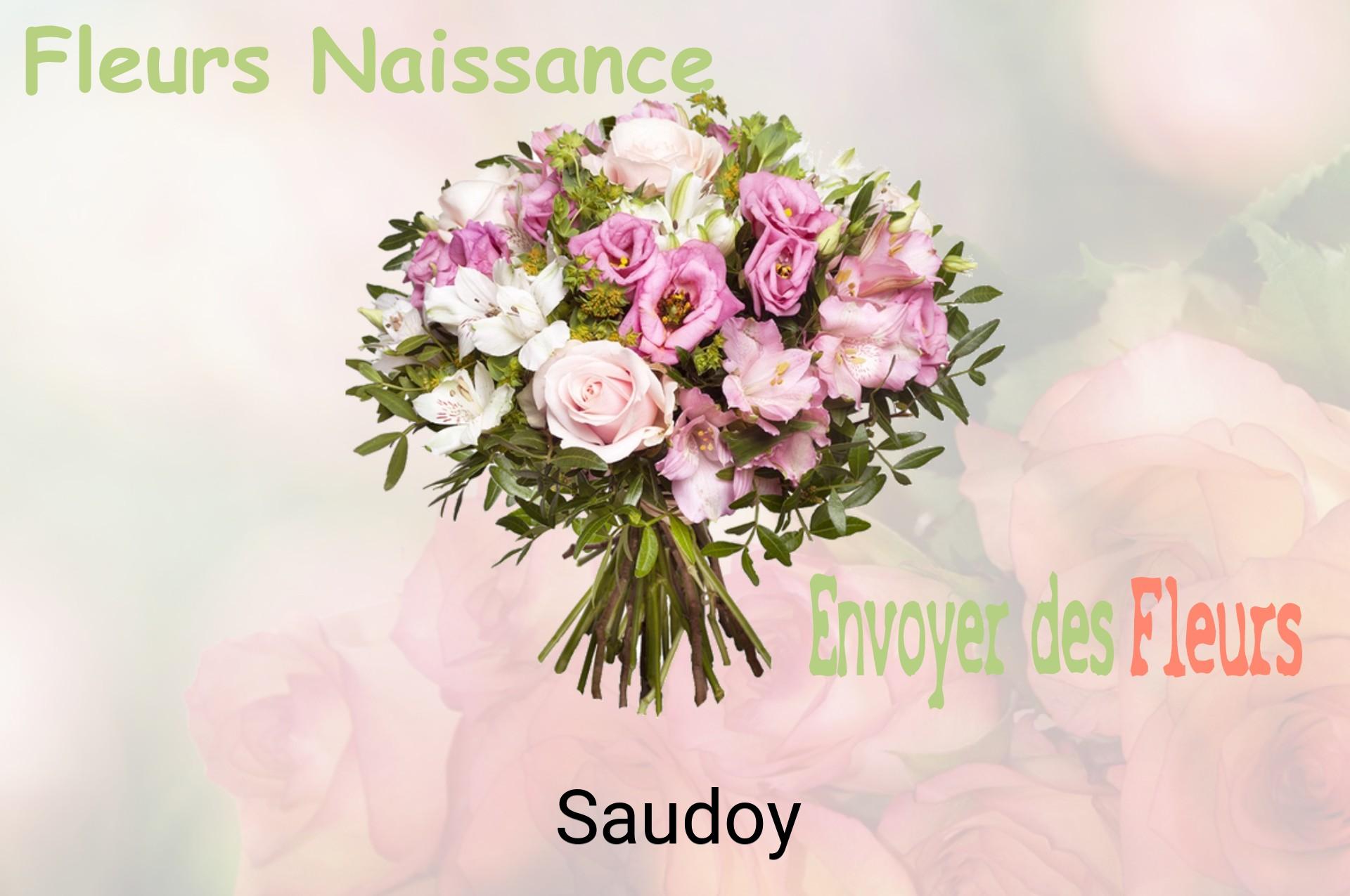 Bouquet de fleurs de naissance livré à Saudoy